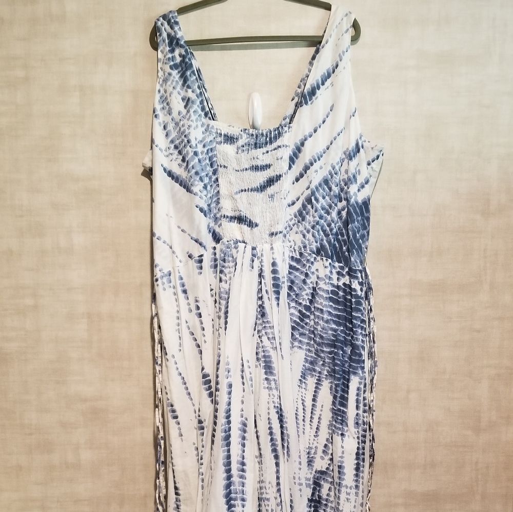 K. JORDAN PLUS SUMMER BLUE & WHITE DRESS - Picture 7 of 7